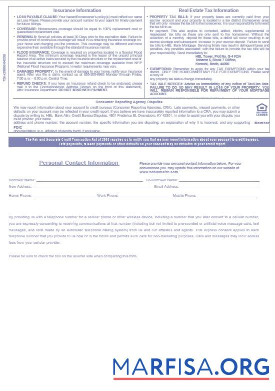 Blank Pakistan Habib mortgage statement in Word and PDF formats, 3 pages 3 template